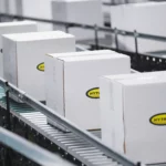 Zero-pressure accumulator conveyor, Hytrol stock image